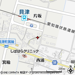 愛知県豊田市貝津町片坂45周辺の地図