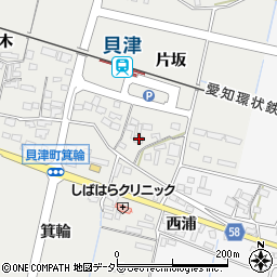 愛知県豊田市貝津町片坂50周辺の地図