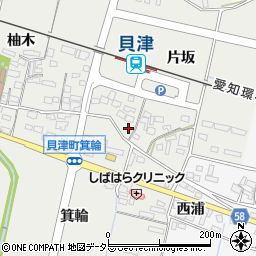 愛知県豊田市貝津町片坂64周辺の地図