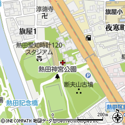 熱田神宮公園周辺の地図