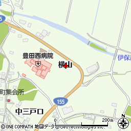愛知県豊田市保見町横山周辺の地図