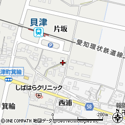 愛知県豊田市貝津町片坂41周辺の地図