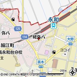 愛知県愛西市大井町姥弥八周辺の地図