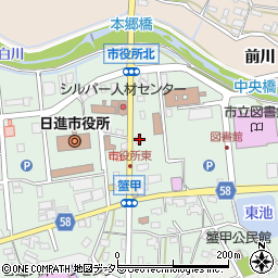 愛知県日進市蟹甲町（中島）周辺の地図