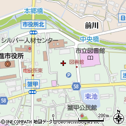 愛知県日進市蟹甲町周辺の地図