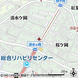 愛知県名古屋市瑞穂区彌富町清水ケ岡41-1周辺の地図
