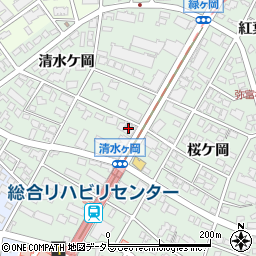 愛知県名古屋市瑞穂区彌富町清水ケ岡41周辺の地図