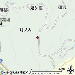 愛知県豊田市足助町月ノ入周辺の地図