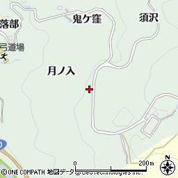 愛知県豊田市足助町（月ノ入）周辺の地図