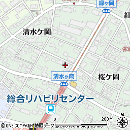 愛知県名古屋市瑞穂区彌富町清水ケ岡周辺の地図