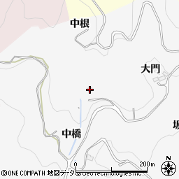 愛知県豊田市綾渡町中根周辺の地図