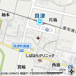 愛知県豊田市貝津町片坂63周辺の地図
