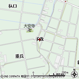 愛知県愛西市森川町子改周辺の地図