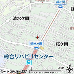 愛知県名古屋市瑞穂区彌富町清水ケ岡41-3周辺の地図