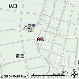 愛知県愛西市森川町（子改）周辺の地図