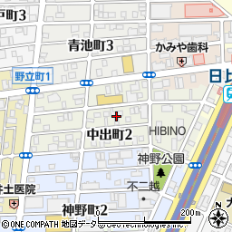 愛知県名古屋市熱田区中出町周辺の地図