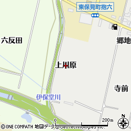愛知県豊田市貝津町（上川原）周辺の地図