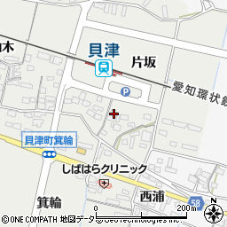 愛知県豊田市貝津町片坂57周辺の地図