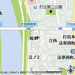 愛知県名古屋市中川区中須町（堀米）周辺の地図