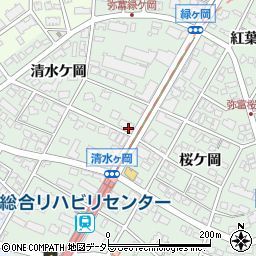 愛知県名古屋市瑞穂区彌富町清水ケ岡40周辺の地図