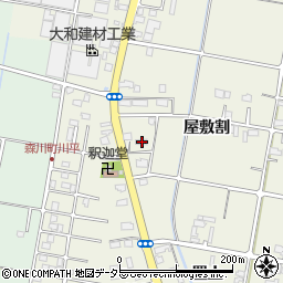 愛知県愛西市西保町屋敷割88周辺の地図