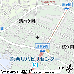 愛知県名古屋市瑞穂区彌富町清水ケ岡46周辺の地図