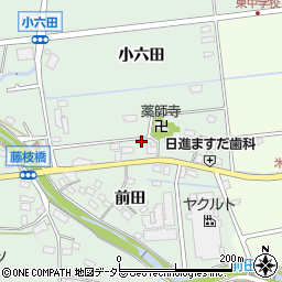 愛知県日進市藤枝町小六田周辺の地図