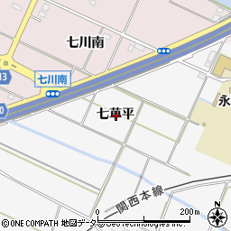愛知県愛西市善太新田町七草平周辺の地図