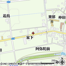 愛知県日進市米野木町家下周辺の地図