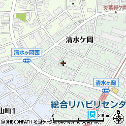 愛知県名古屋市瑞穂区彌富町清水ケ岡60周辺の地図