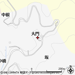 愛知県豊田市綾渡町大門周辺の地図