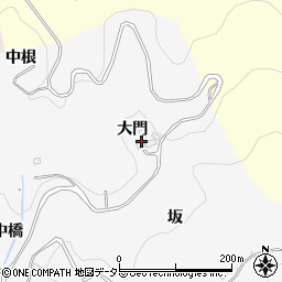 愛知県豊田市綾渡町（大門）周辺の地図