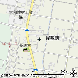 愛知県愛西市西保町屋敷割53周辺の地図