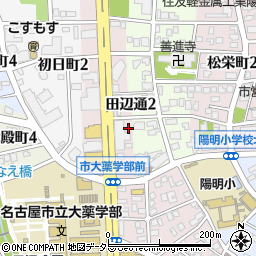 愛知県名古屋市瑞穂区田辺通2丁目22周辺の地図