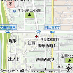 愛知県名古屋市中川区打出町江西726周辺の地図