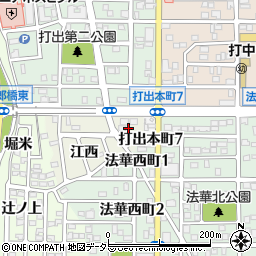 愛知県名古屋市中川区打出町中切周辺の地図