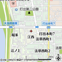愛知県名古屋市中川区打出町江西732周辺の地図