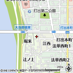愛知県名古屋市中川区打出町江西743周辺の地図