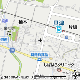 愛知県豊田市貝津町片坂79周辺の地図
