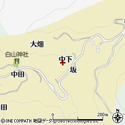 愛知県豊田市漆畑町中下周辺の地図