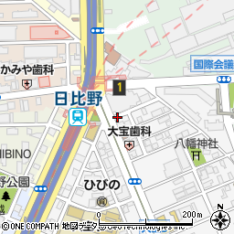 名鉄協商日比野駅前駐車場周辺の地図