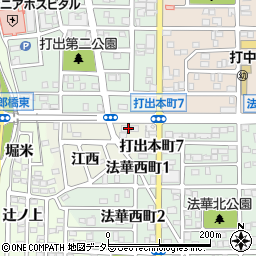 愛知県名古屋市中川区打出町周辺の地図