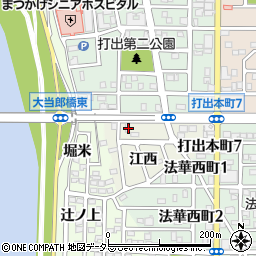 愛知県名古屋市中川区打出町江西737周辺の地図