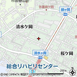 愛知県名古屋市瑞穂区彌富町清水ケ岡37-2周辺の地図