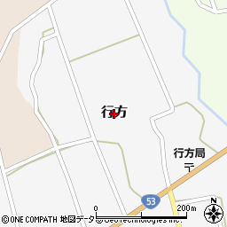 岡山県奈義町（勝田郡）行方周辺の地図