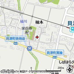 愛知県豊田市貝津町柚木40周辺の地図