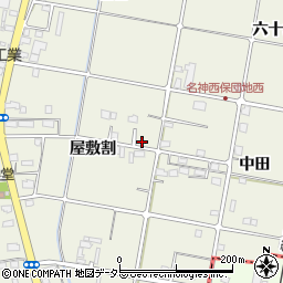 愛知県愛西市西保町屋敷割18周辺の地図