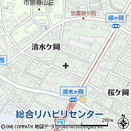愛知県名古屋市瑞穂区彌富町清水ケ岡37周辺の地図