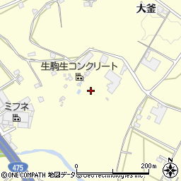 愛知県豊田市御船町大釜周辺の地図