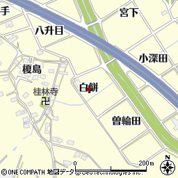 愛知県豊田市御船町白餅周辺の地図